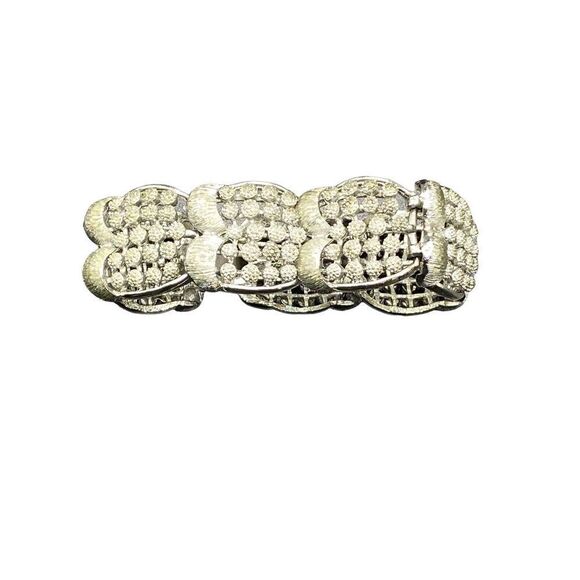 Vintage Pegasus Coro Silver Tone Panel Link Bracelet, Panel Link Bracelet, Silve - Picture 1 of 8